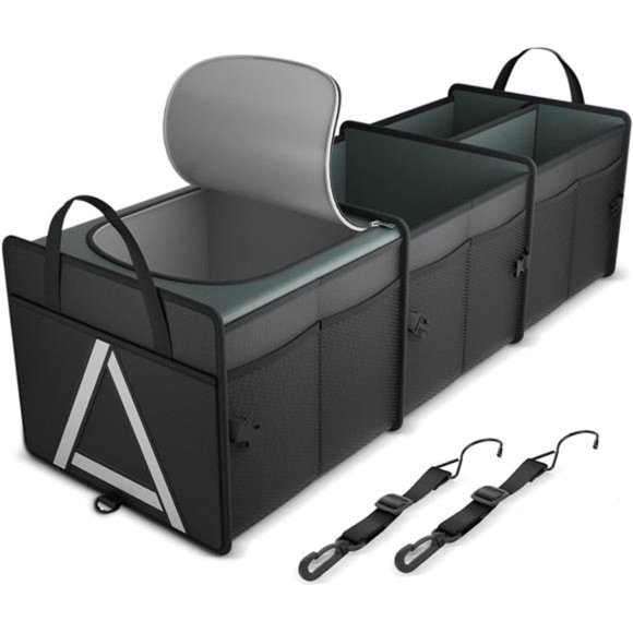 Sturdy Car Trunk Organizer with Premium Insulation Cooler Bag, Heavy Duty - Picture 1 of 7